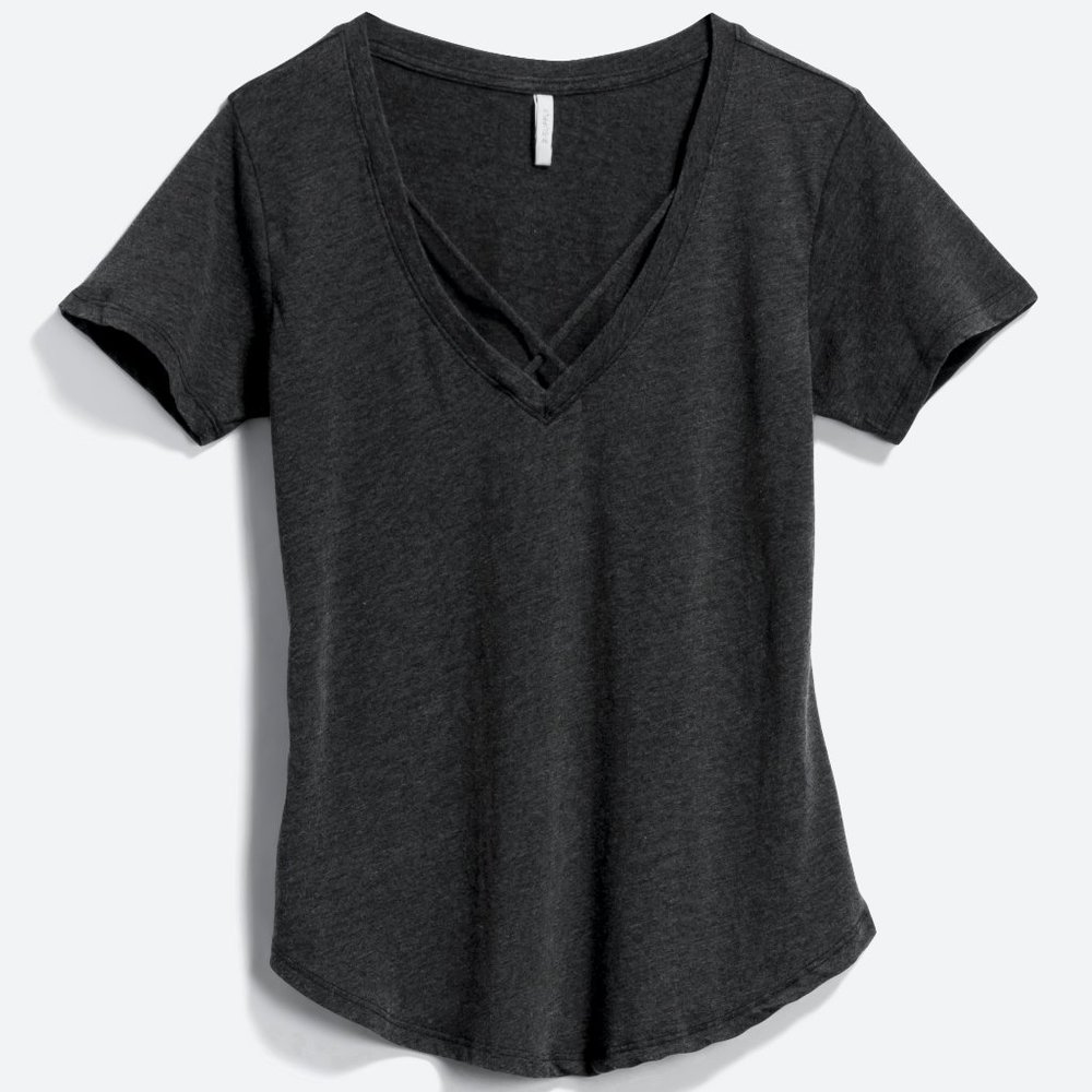 Black Strappy T-Shirt